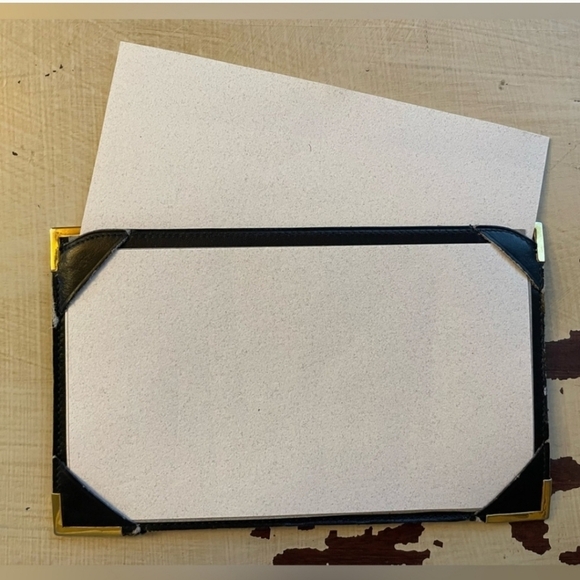 Vintage Gucci Classic Monogram Pattern Note Holder black tan 5.75" x 3.5" - Picture 4 of 5